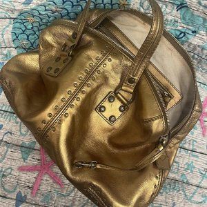Michael Kors Gold Metallic Tote Purse